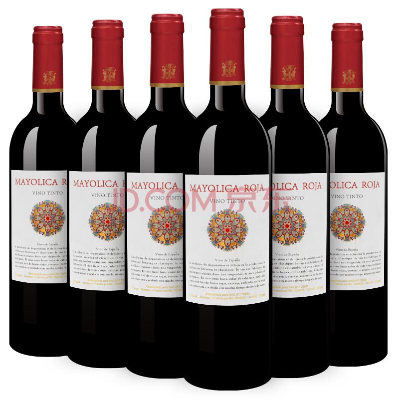 西班牙原瓶进口红酒 宜兰树 玫莉卡（Mayolica Roha）干红葡萄酒 750ml*6瓶 整箱装