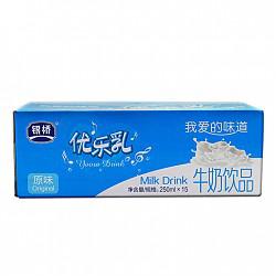 【京东超市】银桥 优乐乳 原味牛奶饮品 250ml*15整箱装