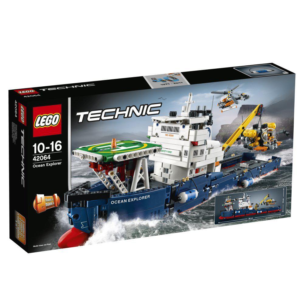 LEGO 乐高 Technic科技系列 42064 海洋调查船+城市系列 60144 竞赛飞机
