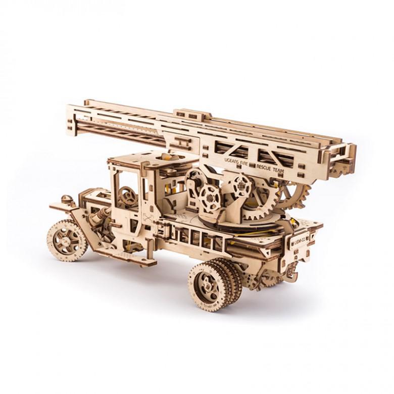 UGEARS 消防车 木质机械传动模型
