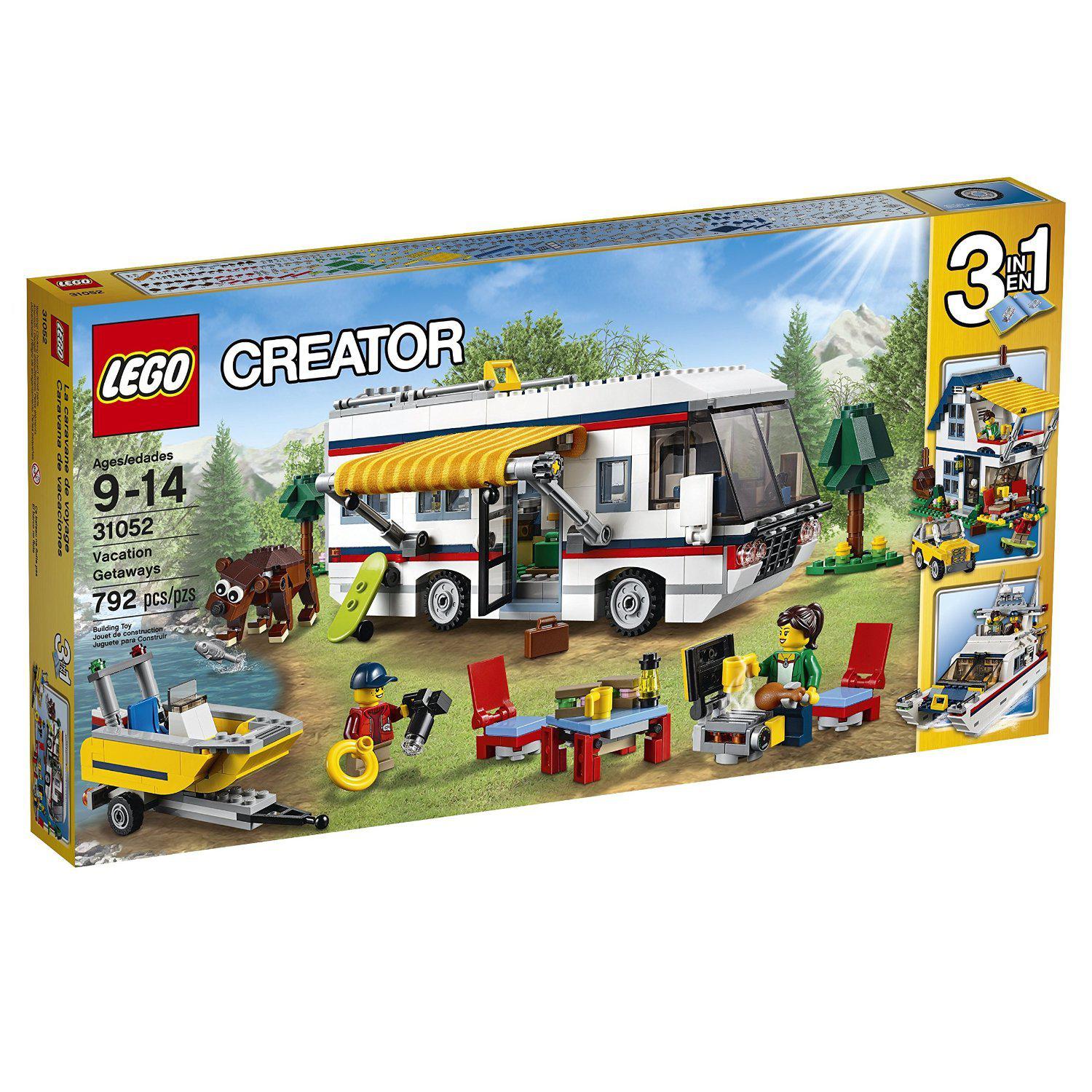 LEGO 乐高 创意百变组 31052 度假露营车+创意系列 31064水上飞机的冒险