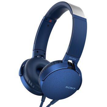 SONY 索尼 MDR-XB550AP 头戴式耳机 蓝色