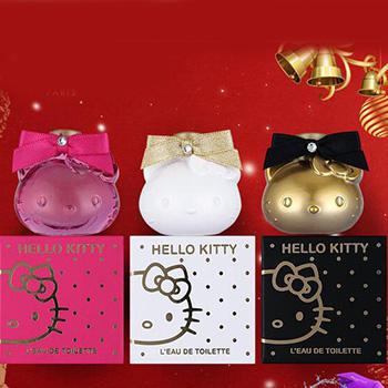 圣诞快乐:：Hello Kitty凯蒂猫 迷你玫瑰香水圣诞礼盒装