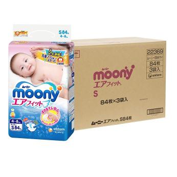 moony 尤妮佳 婴儿纸尿裤 S84片*3
