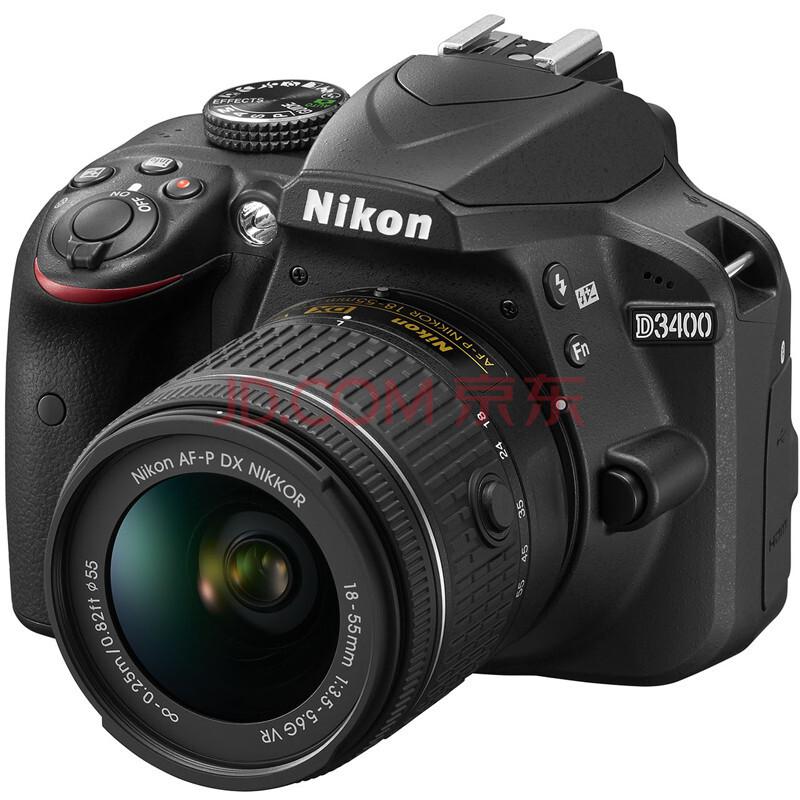 尼康（Nikon）D3400入门单反相机（AF-PDX尼克尔18-55mmf/3.5-5.6GVR防抖镜头）3099元