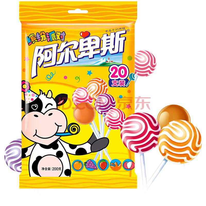 【京东超市】阿尔卑斯精选多种口味硬糖棒棒糖200g