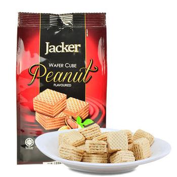 JACKER杰克 花生味方形威化饼干100g*2袋