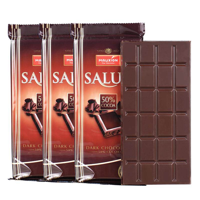 Mauxion 美可馨 黑巧克力排块 100g*3块 *7件