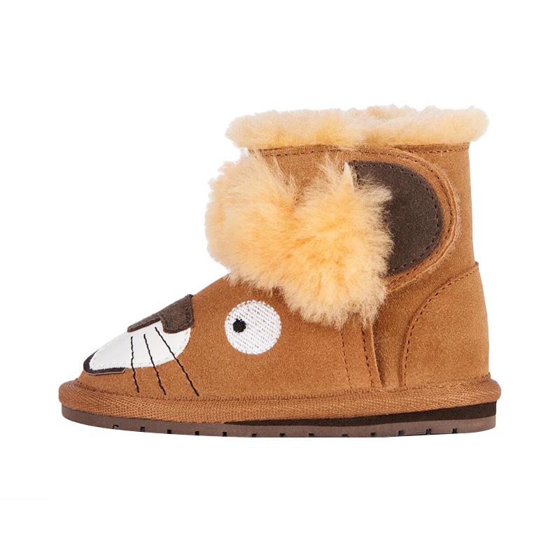 EMU Australia 儿童动物头像雪地靴+babygund泰迪熊玩具