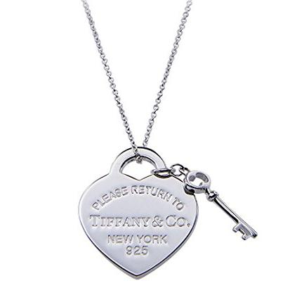 Tiffany&Co 蒂芙尼 Return to Tiffany系列 26909686 心形钥匙银饰吊坠项链