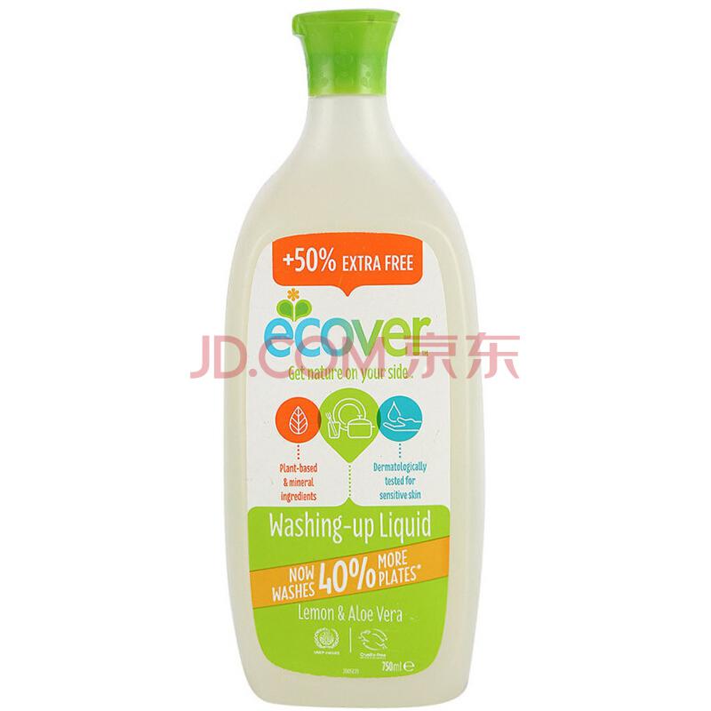 ECOVER生态环保洗碗液 柠檬芦荟配方 750毫升 *5件