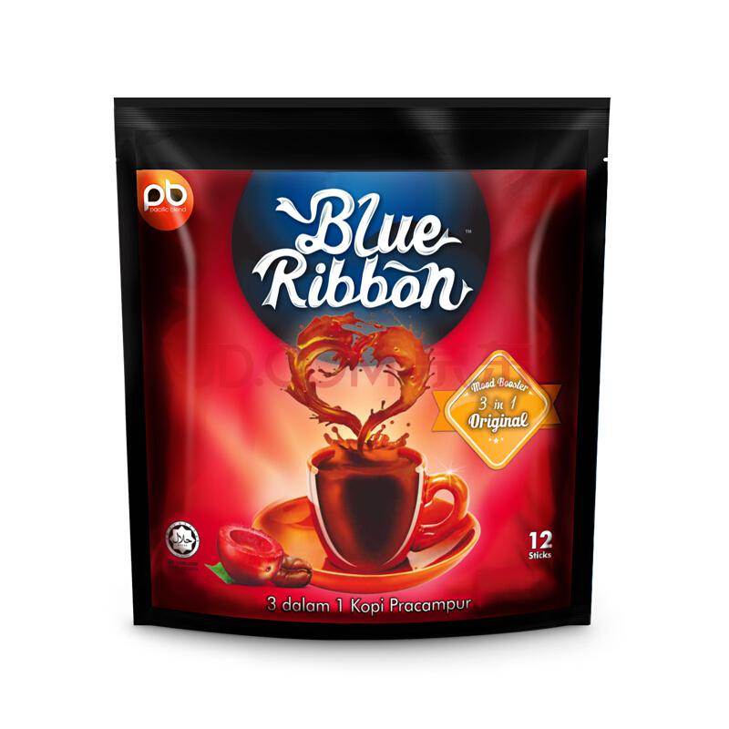 马来西亚进口 蓝迦（Blue Ribbon）3合1原味速溶咖啡固体饮料 480克（40克*12条/袋）12.12元