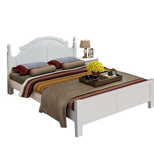 木巴 C088 简欧设计 框架款双人床1.5米+床头柜
