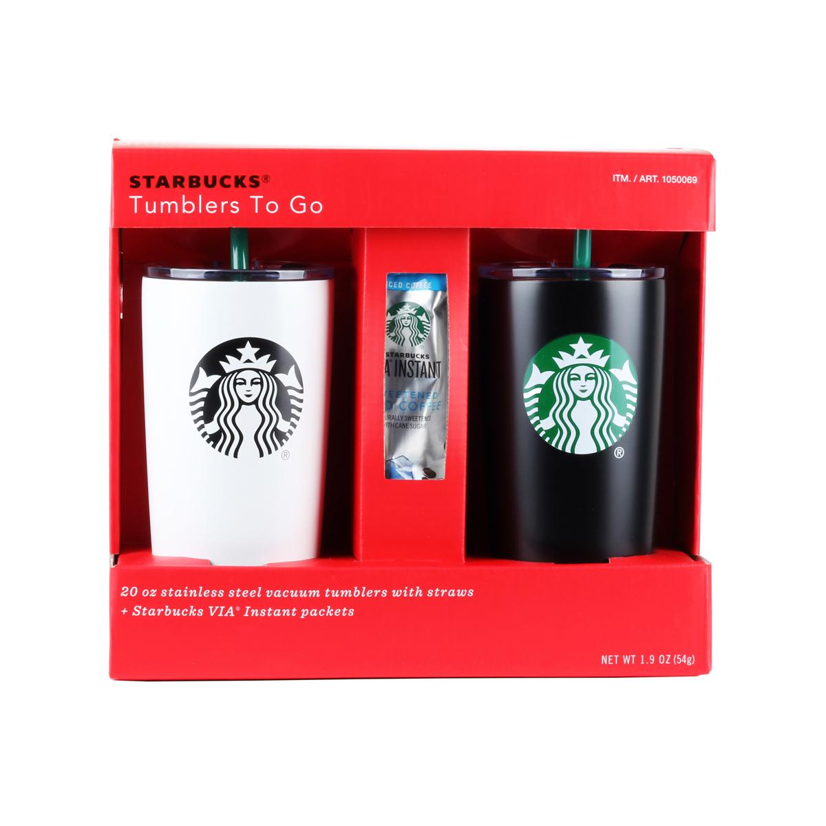Starbucks 星巴克 圣诞限量情侣咖啡杯套装 590ml*2只 送54g咖啡