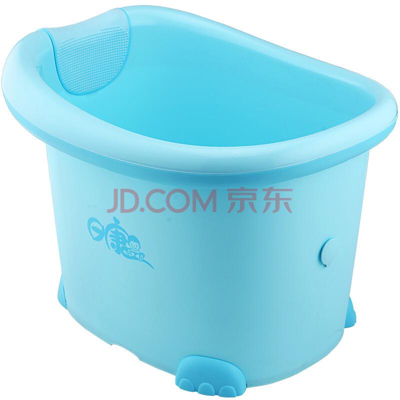 日康 儿童浴桶 宝宝洗澡盆 婴儿浴盆 加大 适用于0-12岁 蓝色 RK-X1002-1