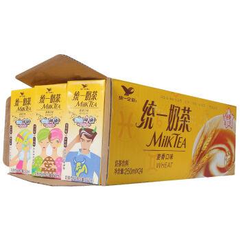 【京东超市】统一 奶茶（麦香）250ml*24盒/箱 整箱