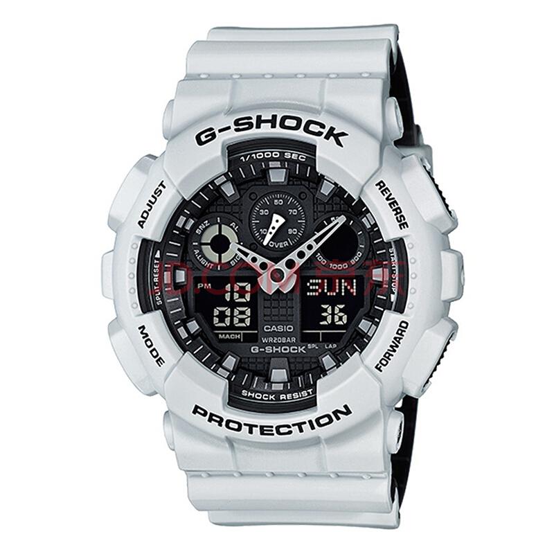 卡西欧（CASIO）手表 G-SHOCK系列双色表带运动防水手表 GA-100L-7A