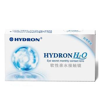 HYDRON 海昌 H2O隐形眼镜月抛 6片装+诺思 纯澈 隐形眼镜护理液120ml+伴侣盒
