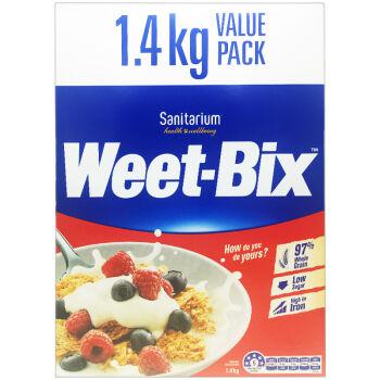 WEET-BIX 即食低脂谷物麦片 1.4kg  *6件