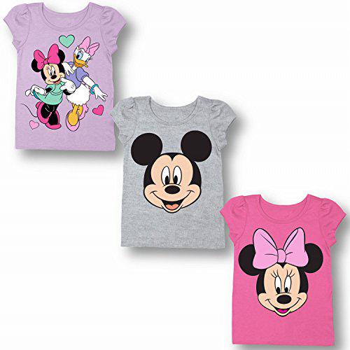 Disney 迪士尼 米妮图案 女童T恤3件装
