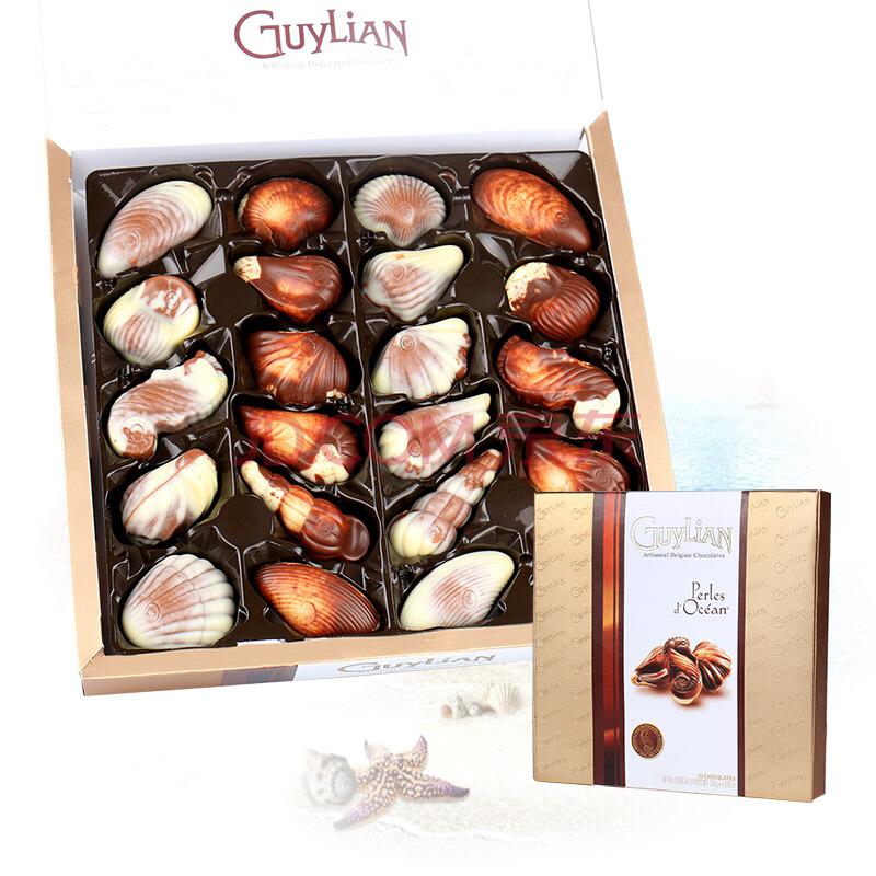 比利时进口Guylian吉利莲金贝壳巧克力礼盒250g75元