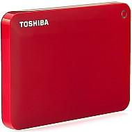 TOSHIBA 东芝 V8 CANVIO 2.5英寸移动硬盘 1TB 活力红