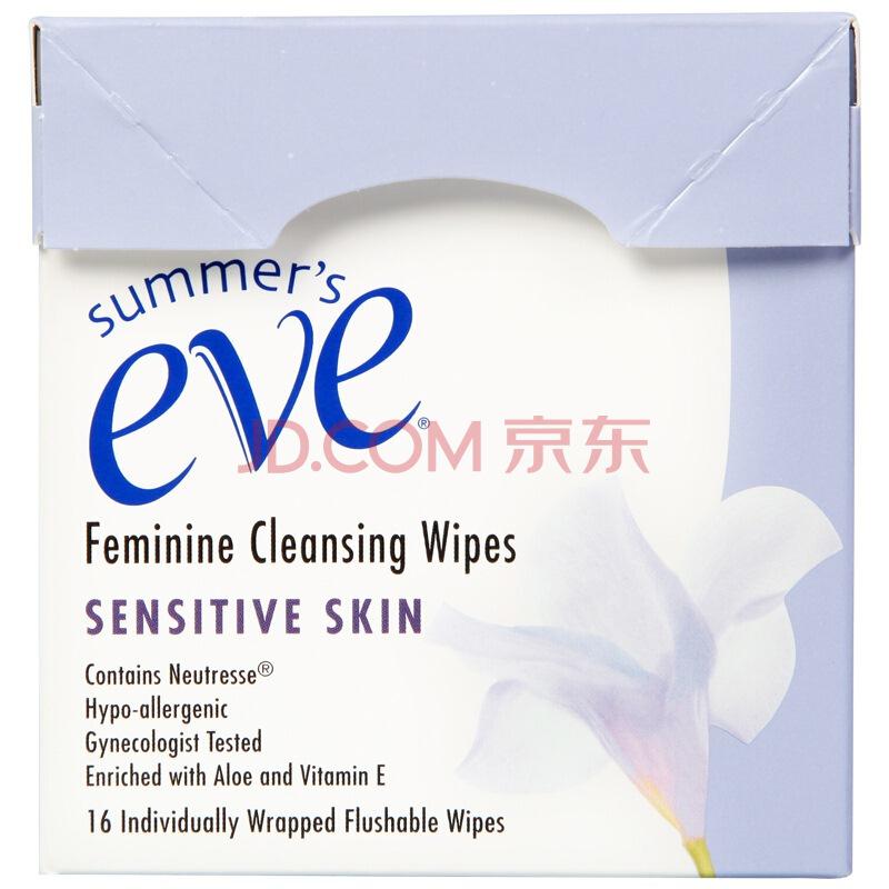 夏依 女性清洁湿巾（敏感肌肤）16片*2件