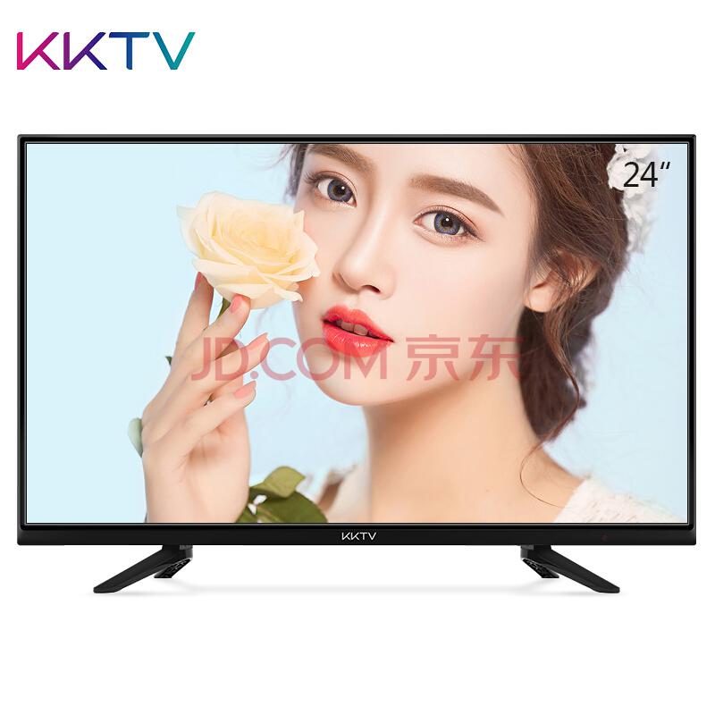 KKTV K24C 24英寸窄边高清节能护眼液晶平板电视机 黑色（预约）666元