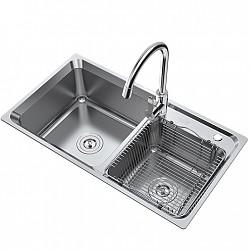 华帝 VATTI H-A2012(77)-C.1 厨房304不锈钢 水槽 双槽 洗菜盆 洗碗盆厨盆 套餐加厚