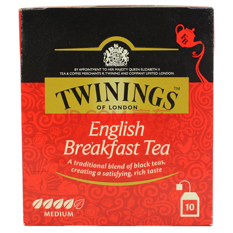 川宁（TWININGS）波兰进口 茶叶红茶 英国川宁英式早餐红茶10袋20g9.9元