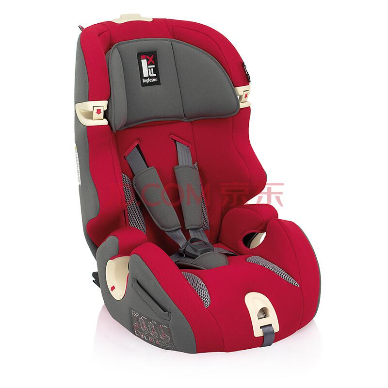 英吉利那（inglesina）美耐I-FIX儿童安全座椅 意大利原装进口9个月-12岁isofix接口 红色isofix