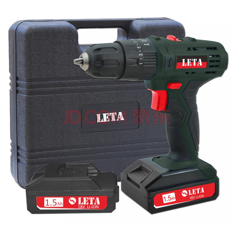 勒塔（Leta）锂电钻工具箱套装 家用充电式冲击钻手电钻双电版18V LT-LE926299元