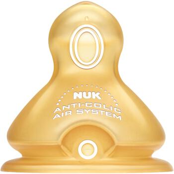 NUK 宽口径乳胶奶嘴 0-6个月（两枚装） *6件