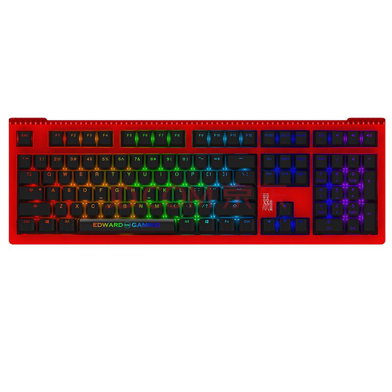 AKKO Ducky Shine6 EDG战队竞赛限量版 Cherry 红色 红轴 RGB机械键盘699元包邮（立减）