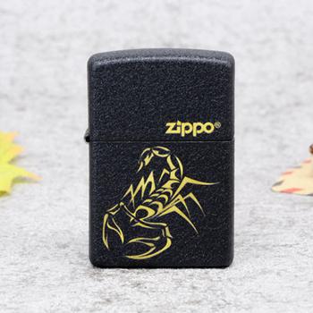 zippo 黑裂漆蝎子打火机
