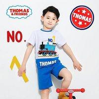 托马斯&朋友 男童夏季印花短袖短裤套装 红绿蓝三色可选 *2套