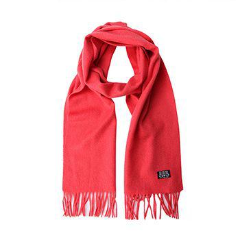 SAINT LAURENT PARIS伊夫圣罗兰 珊瑚红羊毛围巾