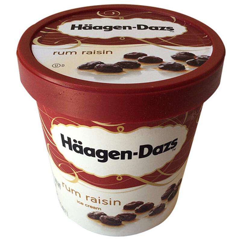 哈根达斯 (Haagen-Dazs) 冰淇淋大杯 392g*1 葡萄朗姆酒口味