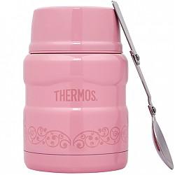 膳魔师（THERMOS）不锈钢保温罐焖烧罐 SK-3000MR(PCH) 浅粉色 470ml 配不锈钢汤匙 *2件