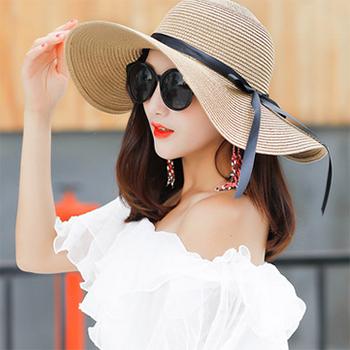 韩版潮百搭大沿海边太阳帽沙滩帽