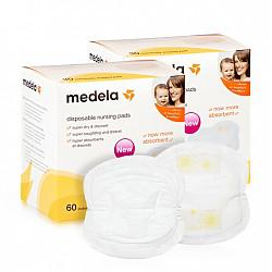 【京东超市】美德乐（Medela）一次性乳垫60片装*2盒装*2+赠30片*2 *2件