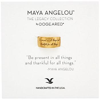 Dogeared  朵吉兒 Maya Angelou 雕刻戒指