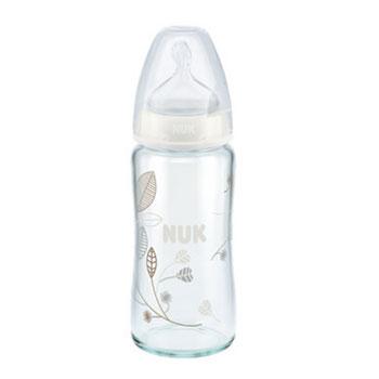 NUK 硅胶奶嘴 婴儿玻璃奶瓶 240ml