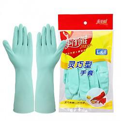 【苏宁超市】美丽雅灵巧型手套(大号) 橡胶手套 乳胶手套 家务手套 *2件