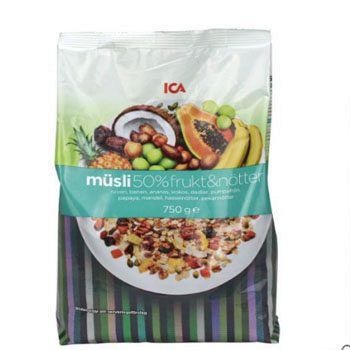 亚马逊中国 ICA 50%水果坚果 麦片 750g