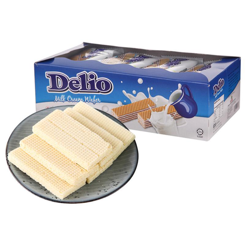 马来西亚进口  Delio徳利奥 牛奶味 威化饼干 320g/盒
