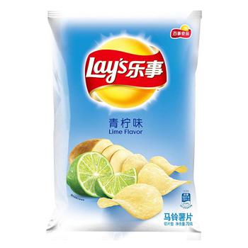 苏宁易购 Lay's乐事 马铃薯片（清新清爽青柠味）70克