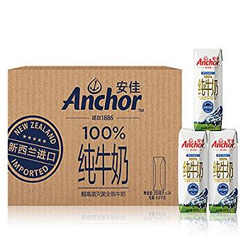 亚马逊中国 Anchor安佳 超高温灭菌全脂牛奶 250ml*24盒