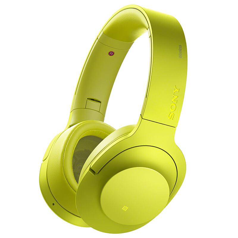 京东商城 SONY索尼 h.ear on Wireless NC MDR-100ABN 无线降噪立体声耳机（柠檬黄）
