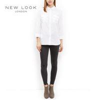 天猫 英国快时尚品牌：NEW LOOK 百搭通勤双口袋纯色衬衫 2色可选